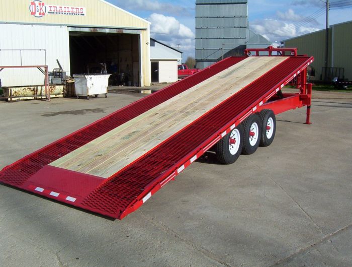 custom built tilt equipment trailer