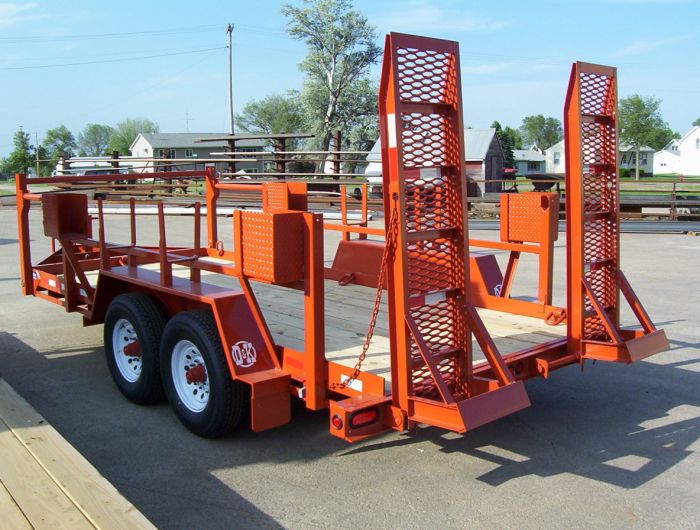 custom built flatbed trailer with ramp