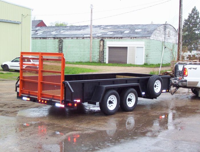 custom built flat trailer with ramp