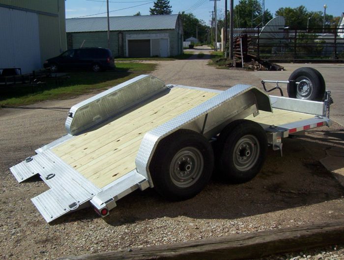 custom built tilt flatbed trailer