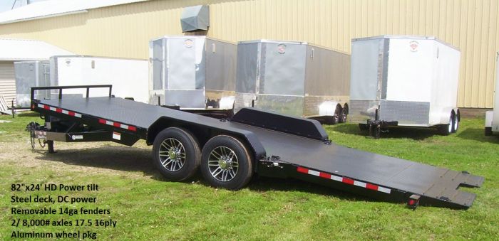 Tilt car trailer