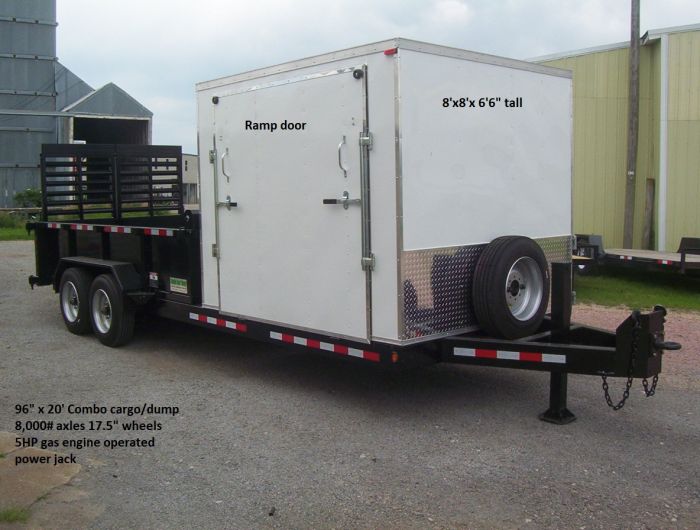 cargo lawn and landscape combo trailer