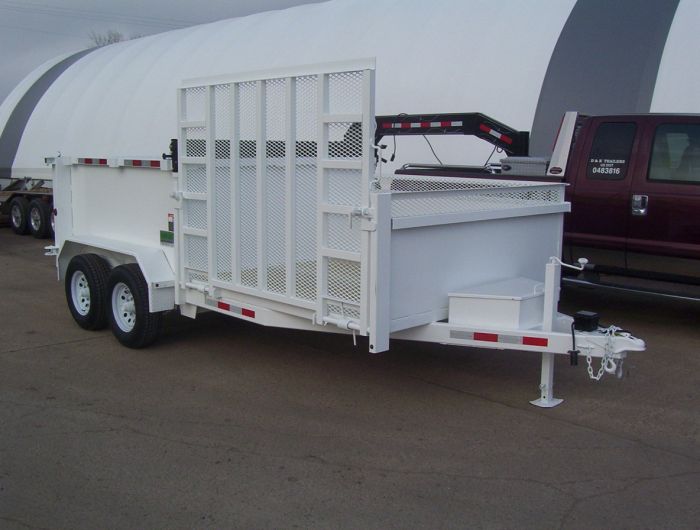 rear dump flatbed trailer combo