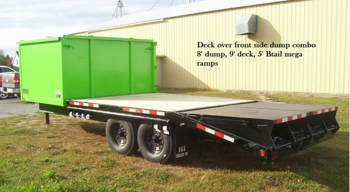 Deck over flatbed combo trailer